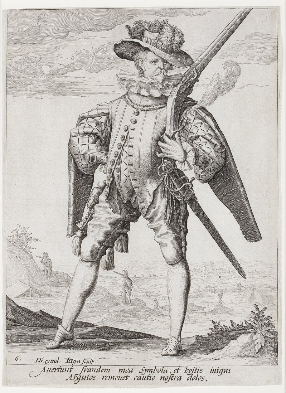 En musketör, 1587 av Jacques II de Gheyn