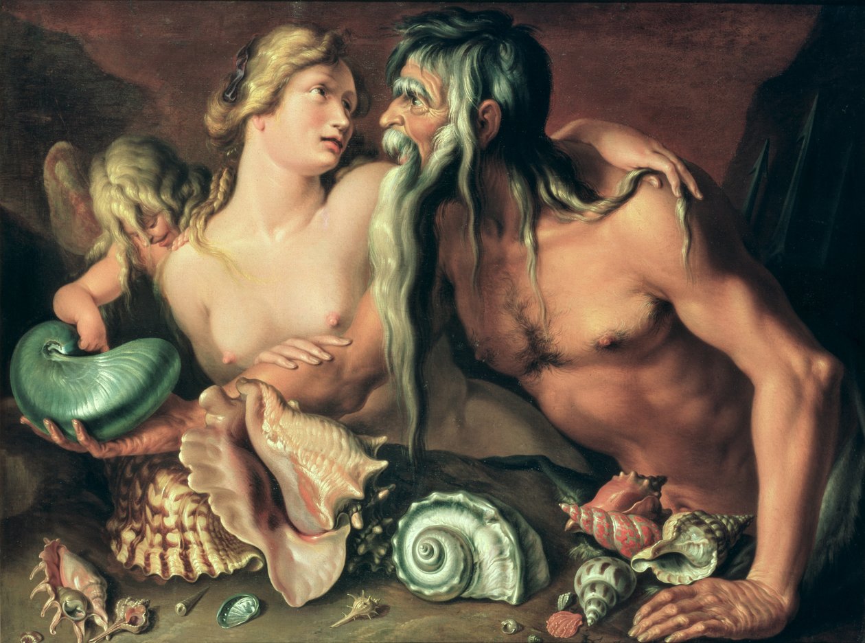 Neptunus och Amfitrit av Jacques II de Gheyn