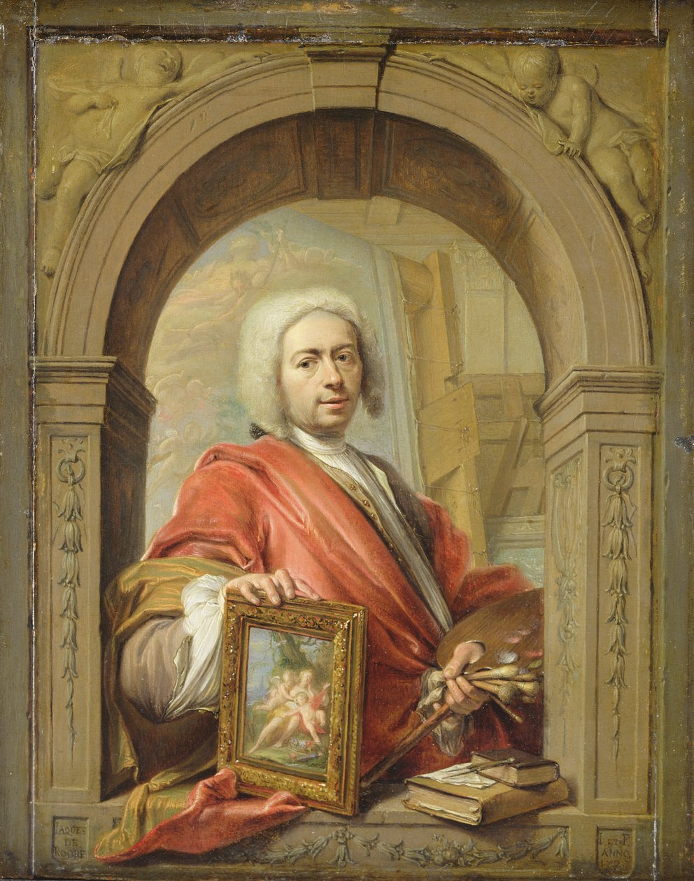Självporträtt, 1727 av Jacques Ignatius de Roore