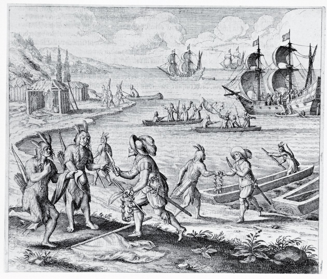 Engelsk handel med indianer från Västindien, från 