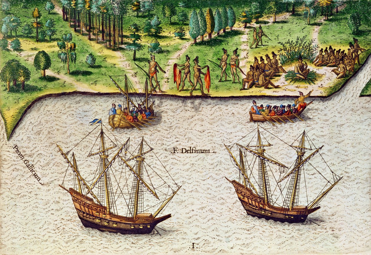 Cape of Florida (Gallicum) och Dolphin River (Fleuve Delphinium) från 