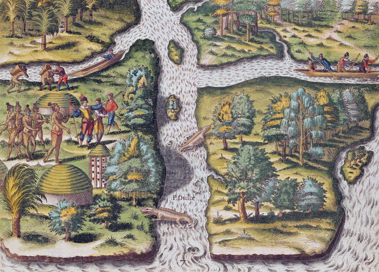 Fransmännen lämnade vid Fort Charles lidande av brist på mat, från 