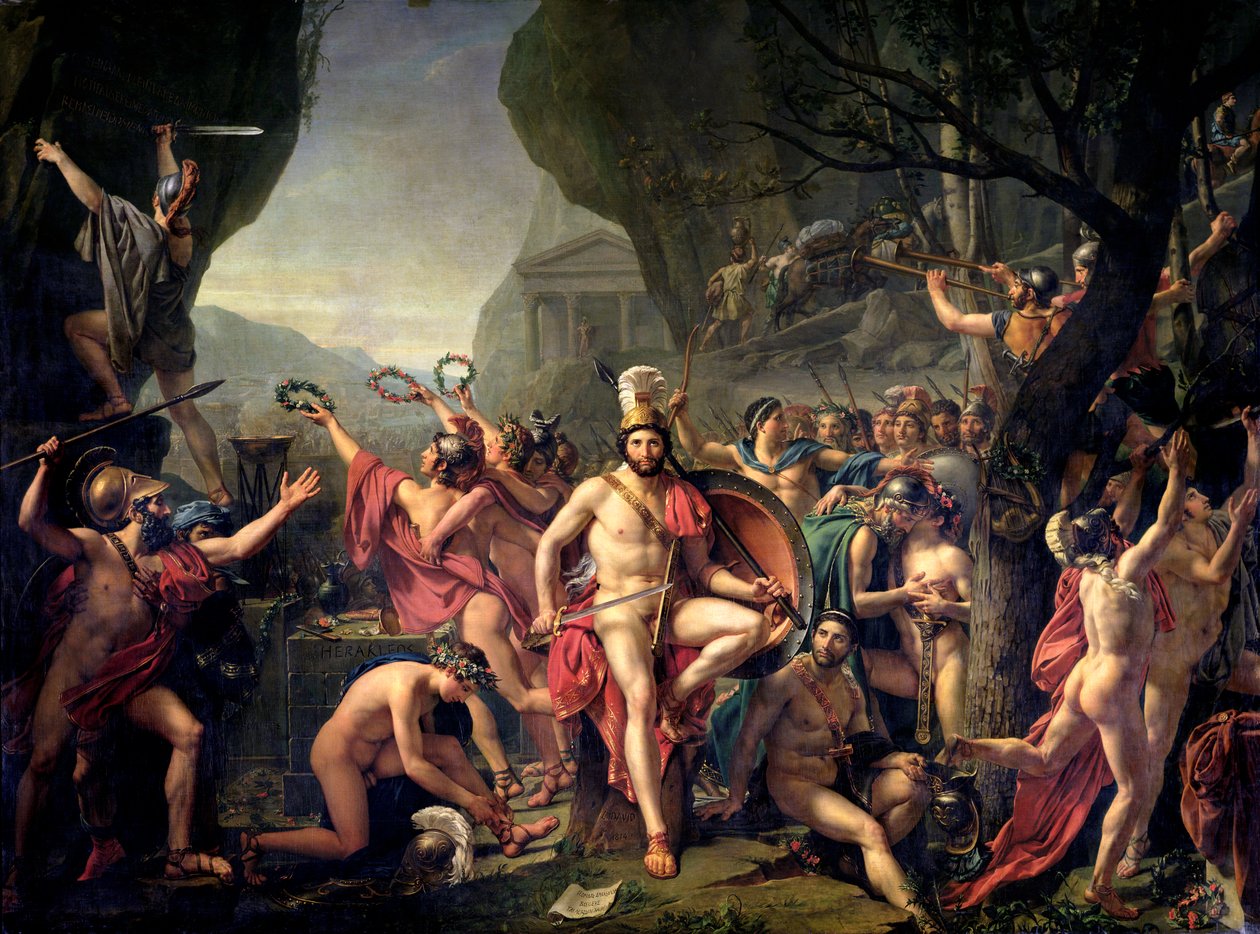 Leonidas vid Thermopylae av Jacques Louis David