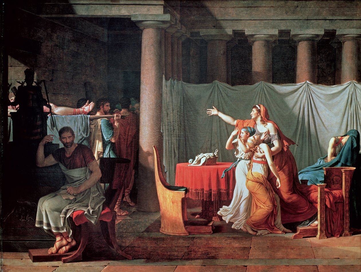 Liktorer som bär sina söners kroppar till Brutus, 1789 (se 188954 och 188955 för detaljer) av Jacques Louis David