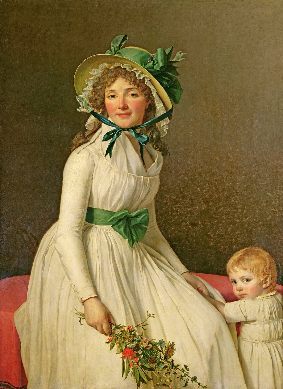 Madame Pierre Seriziat (född Emilie Pecoul) med sin son, Emile (f. 1793) 1795 av Jacques Louis David