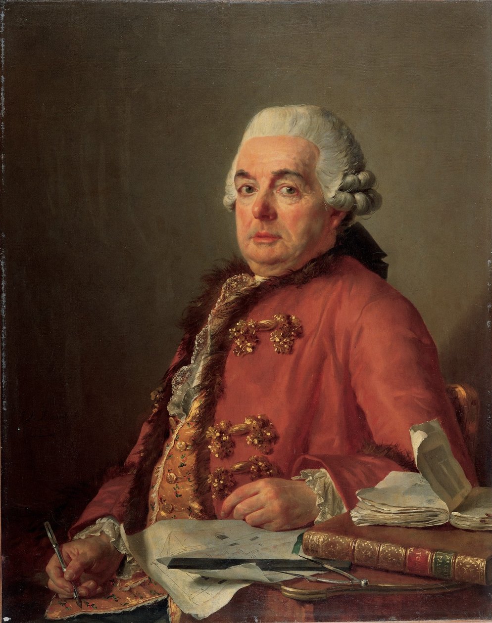 Portrait of Jacques-François Desmaisons av Jacques Louis David