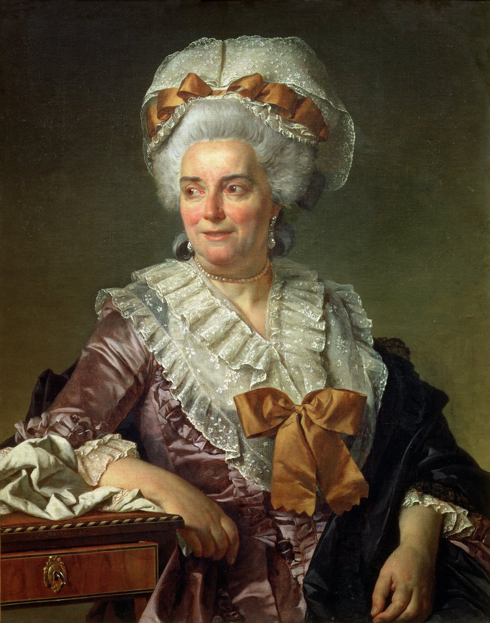 Porträtt av Madame Charles-Pierre Pecoul, född Potain, konstnärens svärmor, 1784 (se 82877 för porträtt av hennes man) av Jacques Louis David