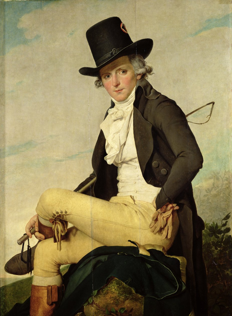 Porträtt av Pierre Seriziat (1757-1847), konstnärens svåger, 1795 av Jacques Louis David