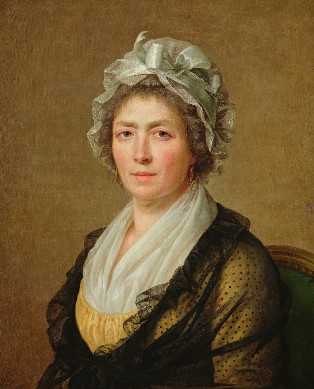 Porträtt av en kvinna, eller guvernant av konstnärens barn av Jacques Louis David