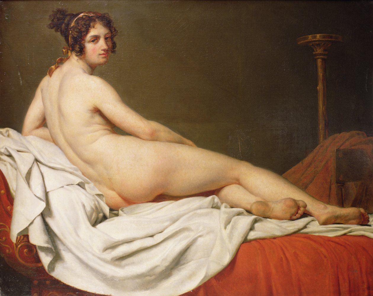 Liggande naken av Jacques Louis David