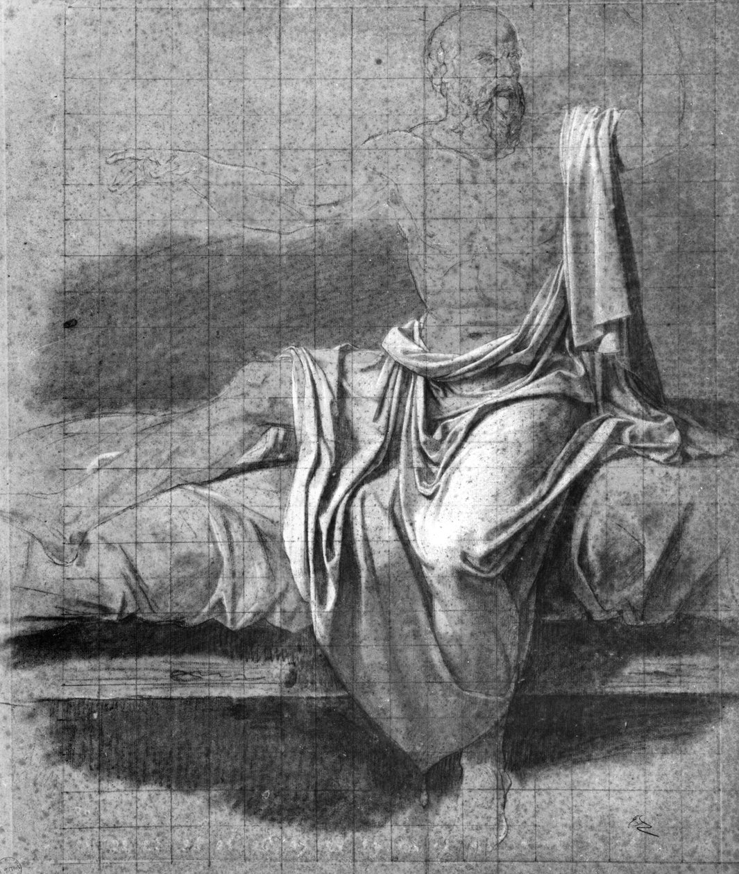 Studie för Sokrates död av Jacques Louis David