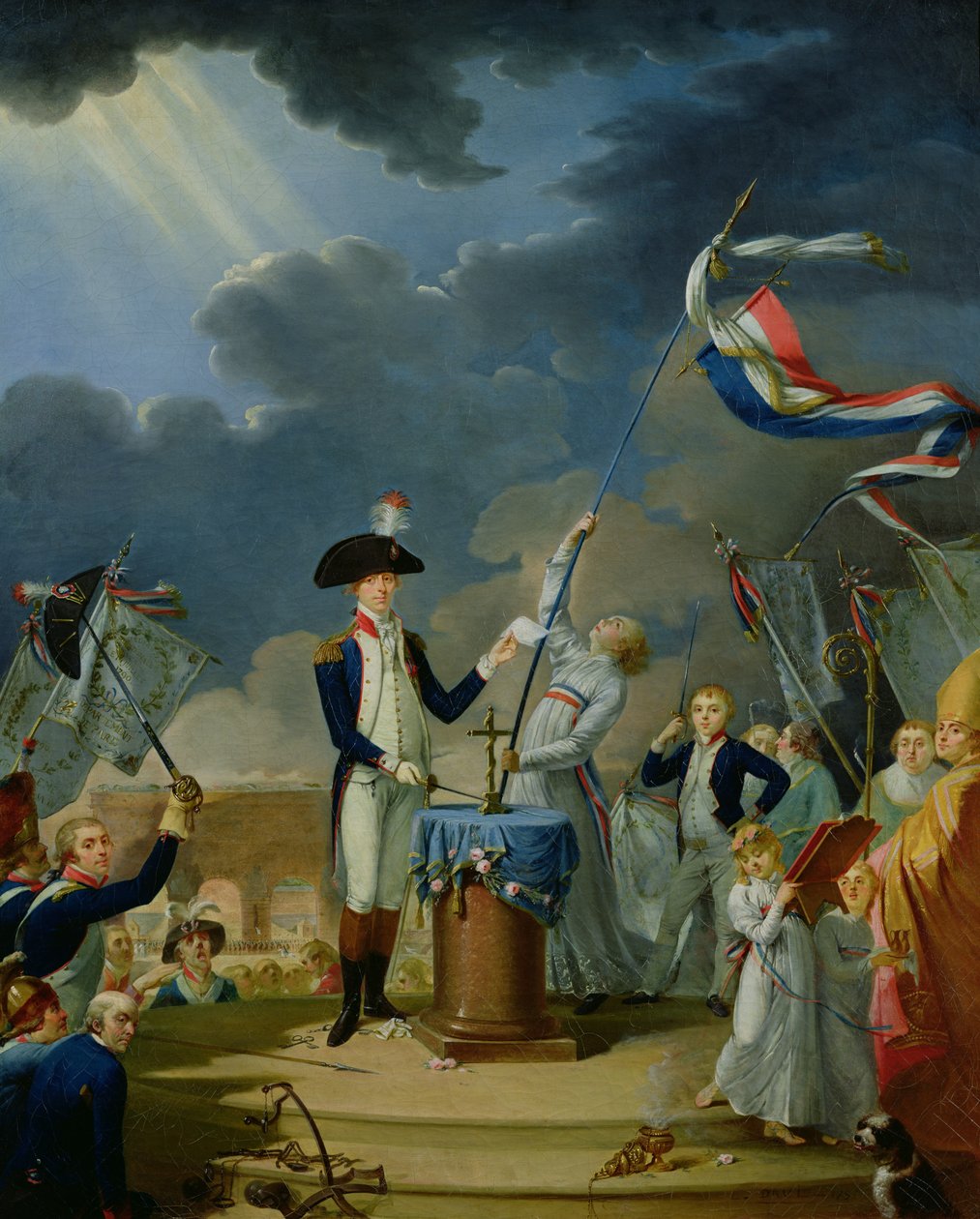 Lafayettes ed vid federationens festival den 14 juli 1790, 1791 av Jacques Louis David