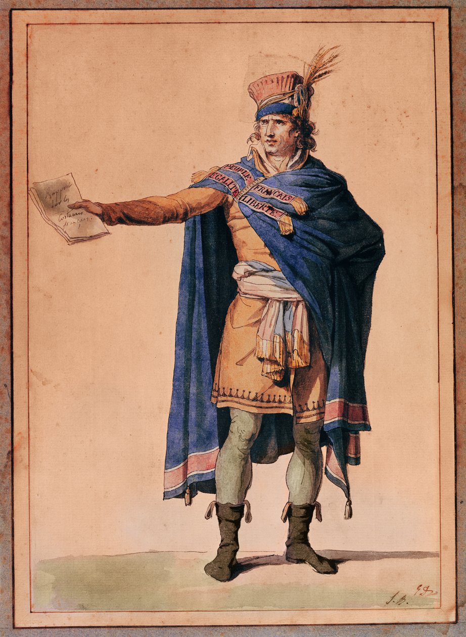 Representanten för folket i ämbetet, 1794 (akvarell på papper) av Jacques Louis David