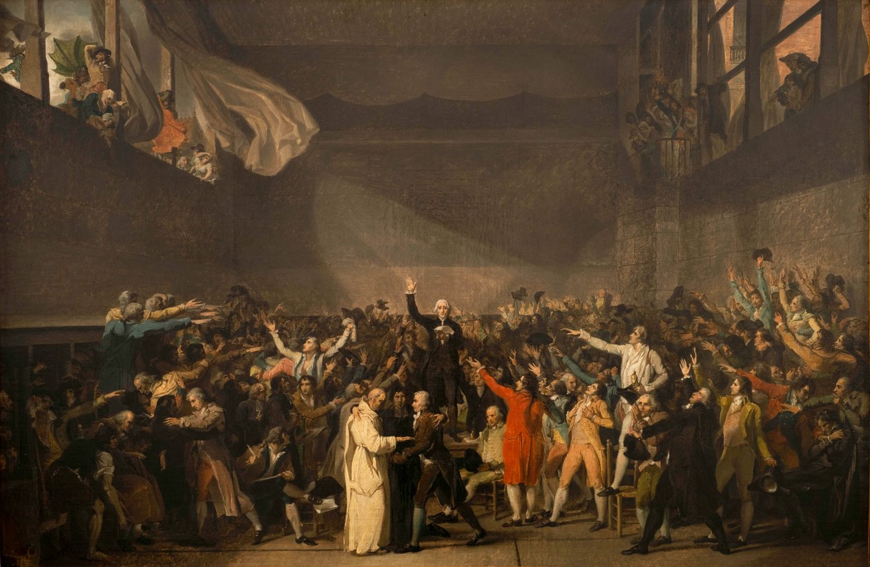 Tennisbanans ed, 20 juni 1789, 1791 av Jacques Louis David