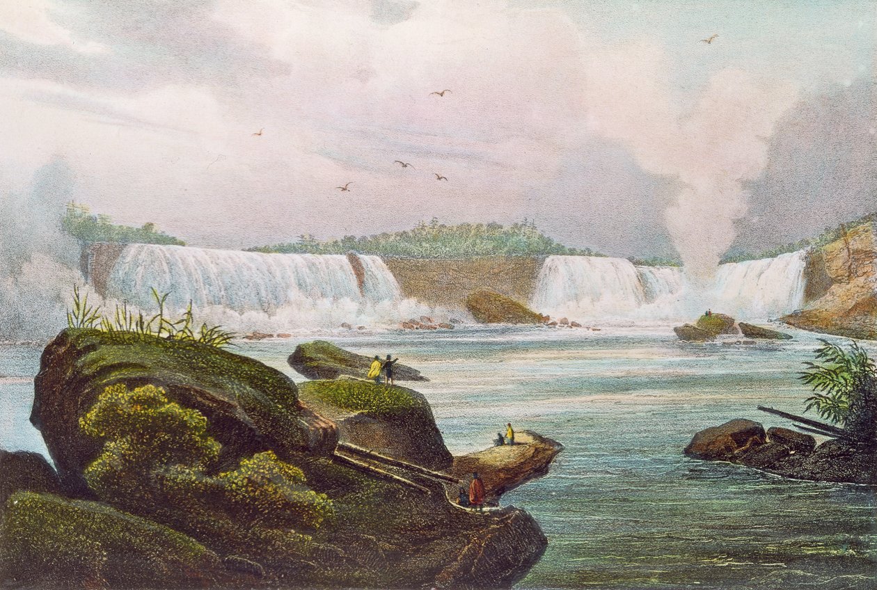 Översikt över Niagarafallen från den kanadensiska sidan av Jacques Milbert