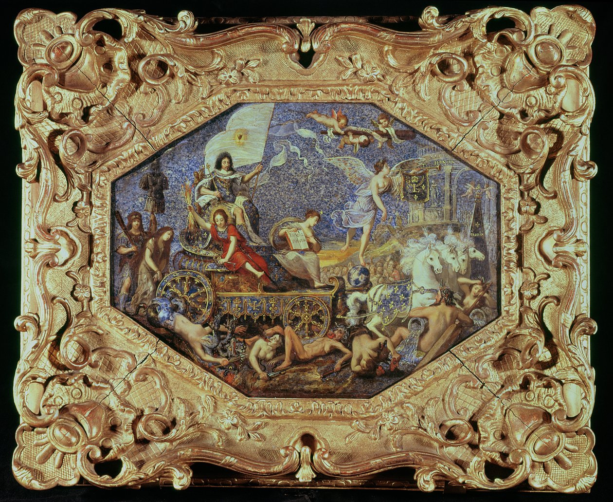 Ludvig XIII:s triumf (1601-43) över religionens fiender, 1642 av Jacques Stella