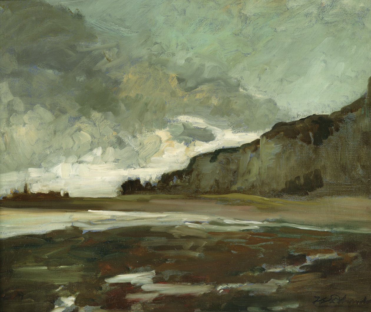 Les Falaises i Dieppe av Jacques Emile Blanche
