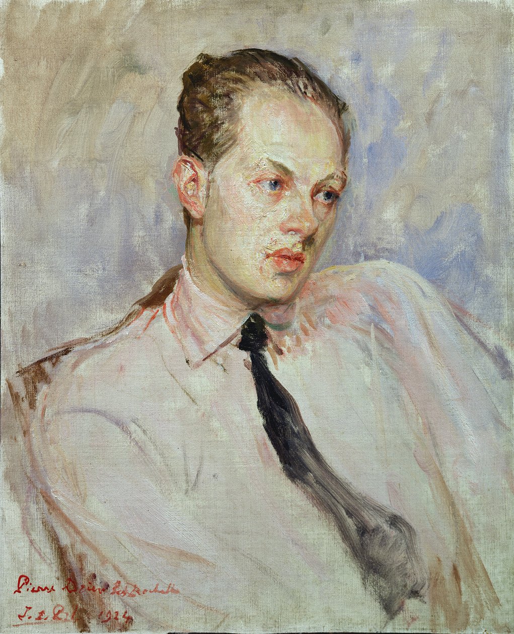 Studie till ett porträtt av Pierre Drieu La Rochelle (1893-1945) 1924 av Jacques Emile Blanche