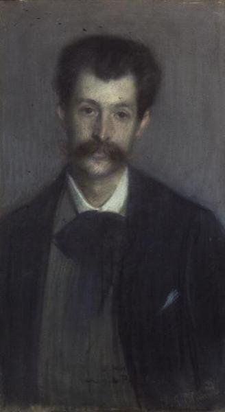 Georges de Porto-Riche (1849-1930) (pastell) av Jacques Emile Blanche