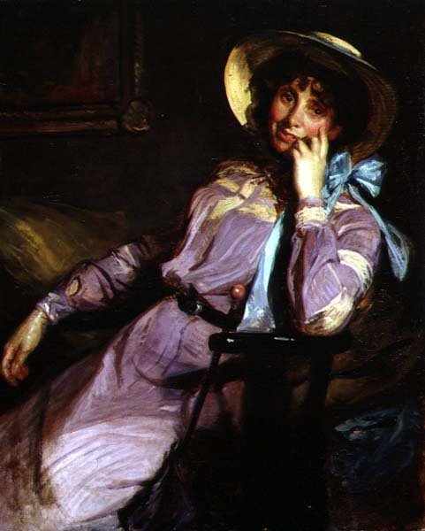 Porträtt av Miss M.D. McEwen (olja på duk) av Jacques Emile Blanche