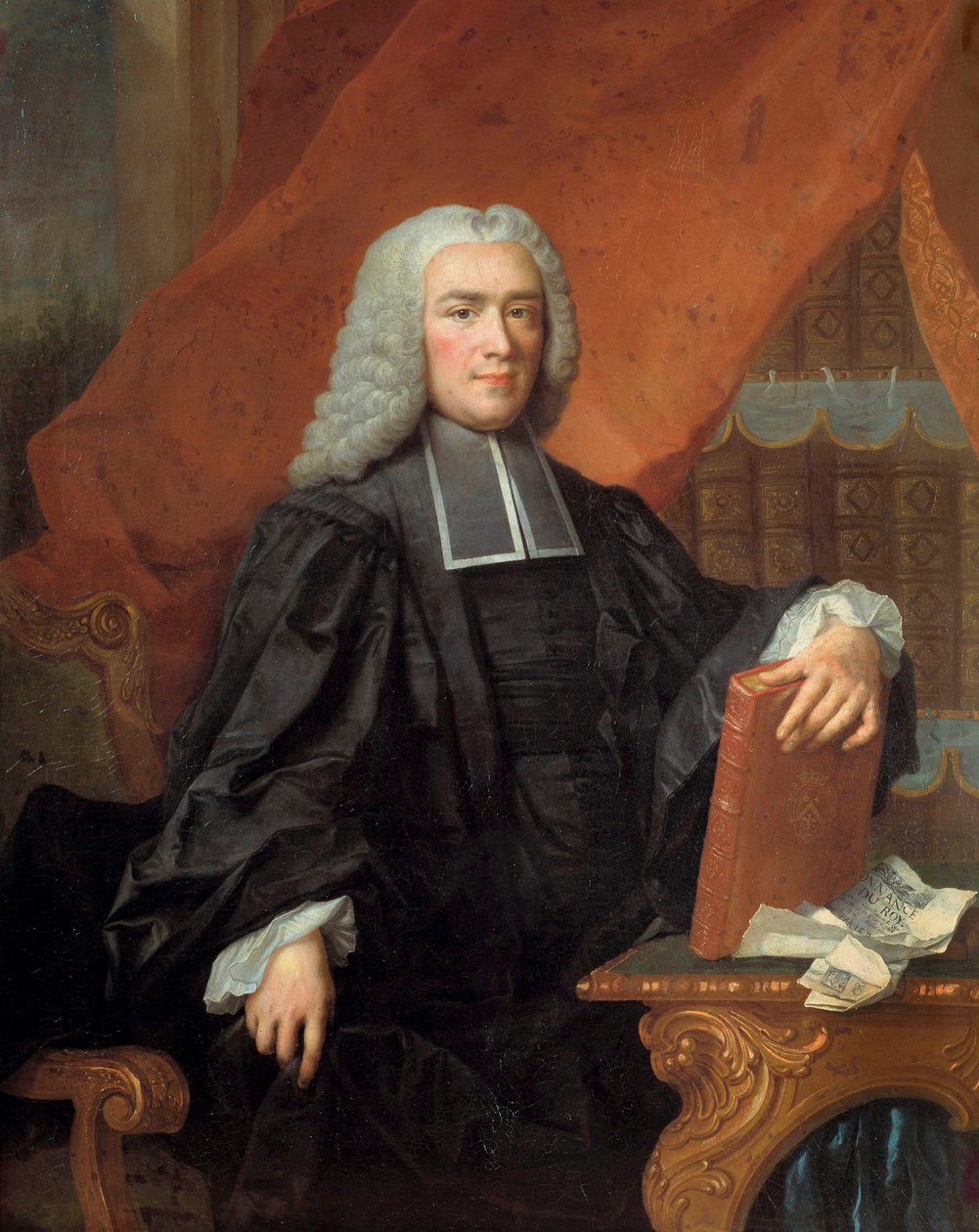 Porträtt av Nicolas Rene Berryer (1703-1762) polislöjtnant Målning av Jacques Francois (Jacques-François) Delyen (1684-1761) 1700-tal sön. 1,05x1,38 m Troyes, Museum of Fine Arts - Porträtt av Nicolas Rene Berryer (1703-1762) Generallöjtnant o av Jacques François Delyen