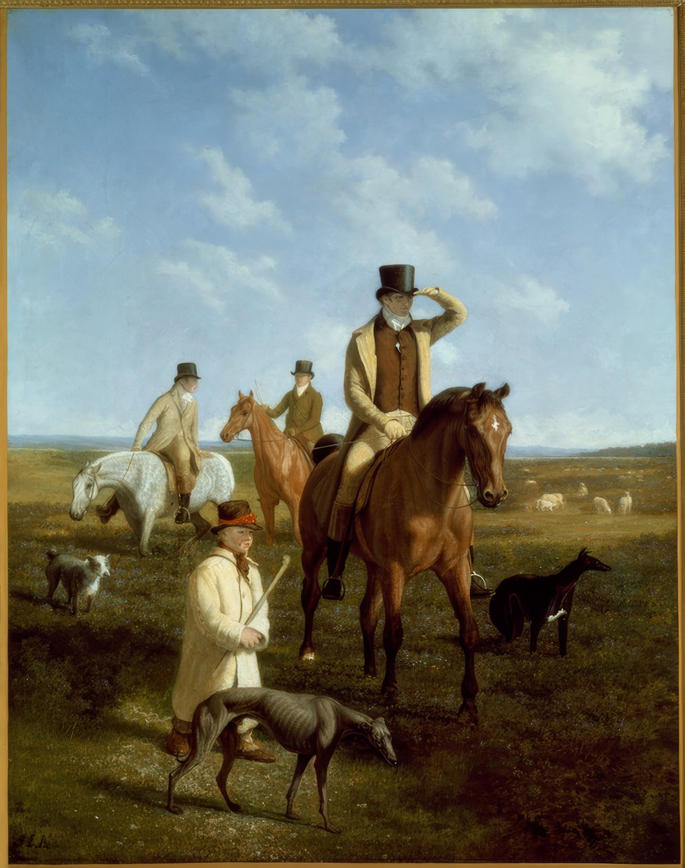 Porträtt av Lord Rivers och hans vänner av Jacques-Laurent Agasse