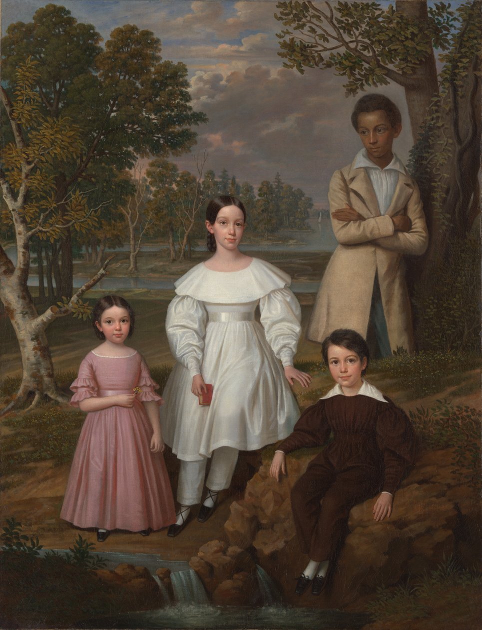 Bélizaire och Frey-barnen, ca 1837 (olja på duk) av Jacques (attr. to) Amans
