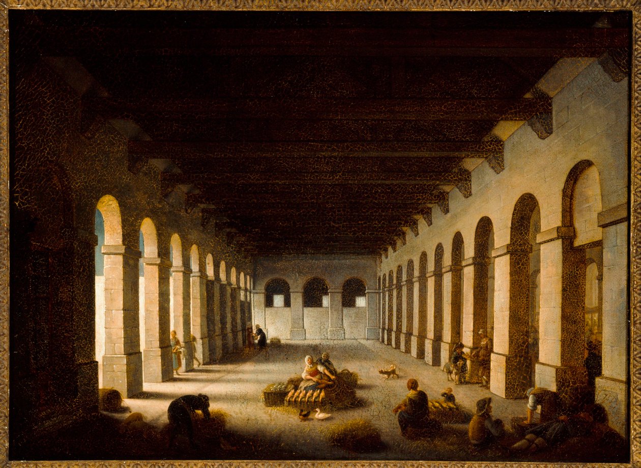 The Valley Market, ca 1815 (olja på duk) av Jacques Albert Senave