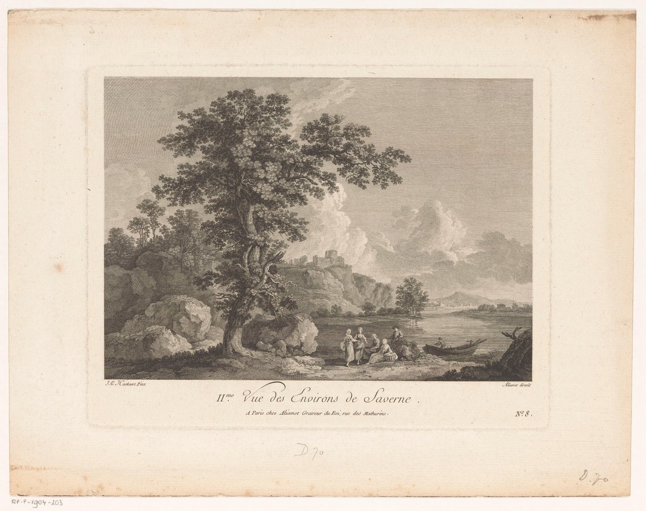 Landskap nära Saverne IIme vue des environs de Saverne (titel på objekt) av Jacques Aliamet (possibly)