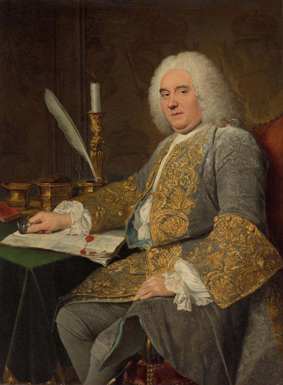 Porträtt av Jean-Gabriel du Theil vid undertecknandet av Wienfördraget av Jacques André Joseph Aved
