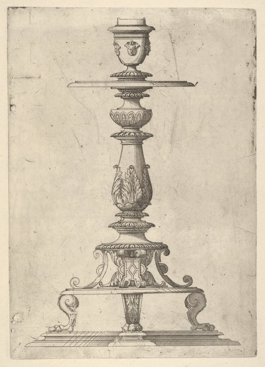 Design för en ljusstake, 1548-49. av Jacques Androuet Du Cerceau