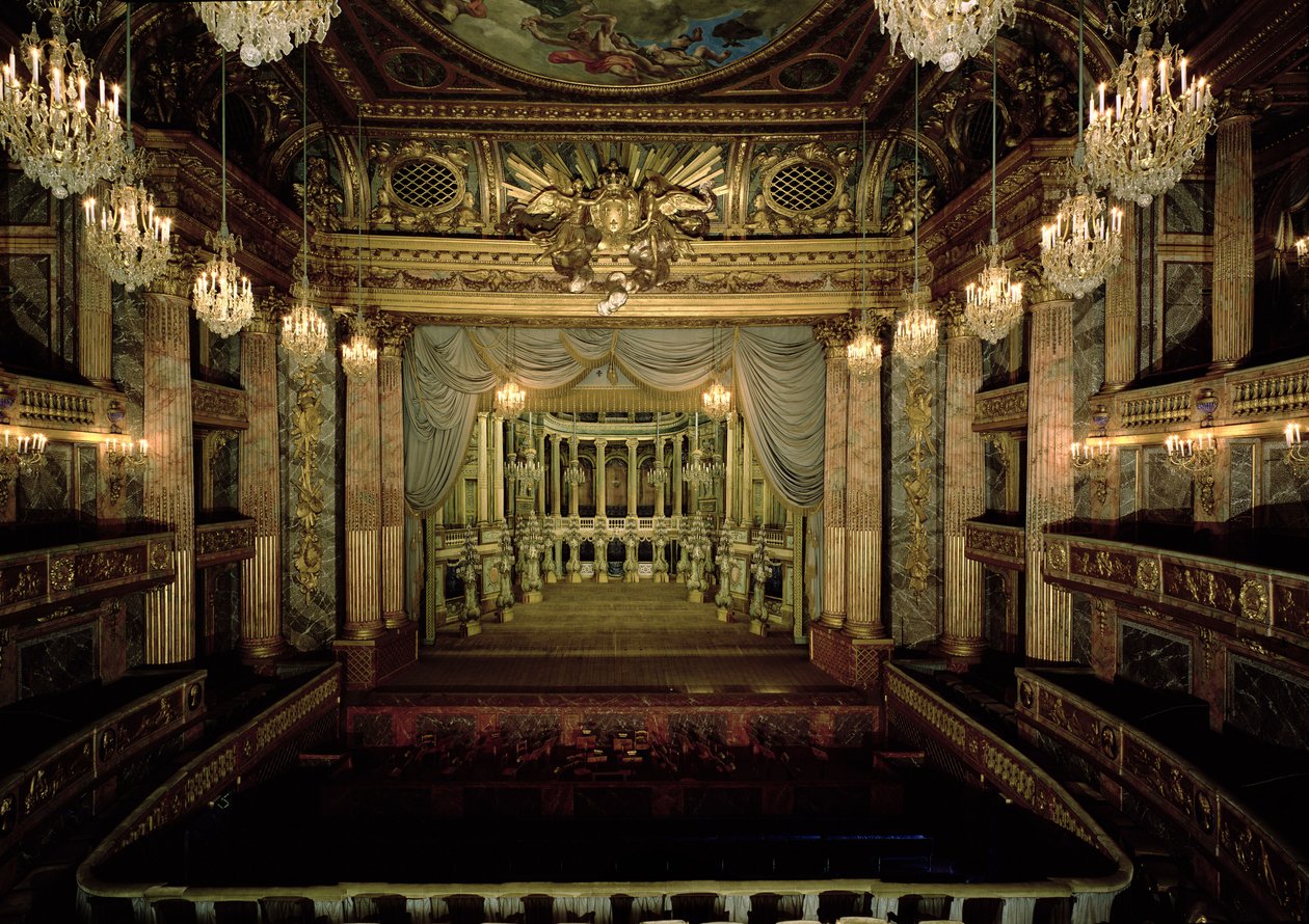 Operahusets interiör, färdigställd 1770 (restaurerad 1952-71) av Jacques Ange Gabriel