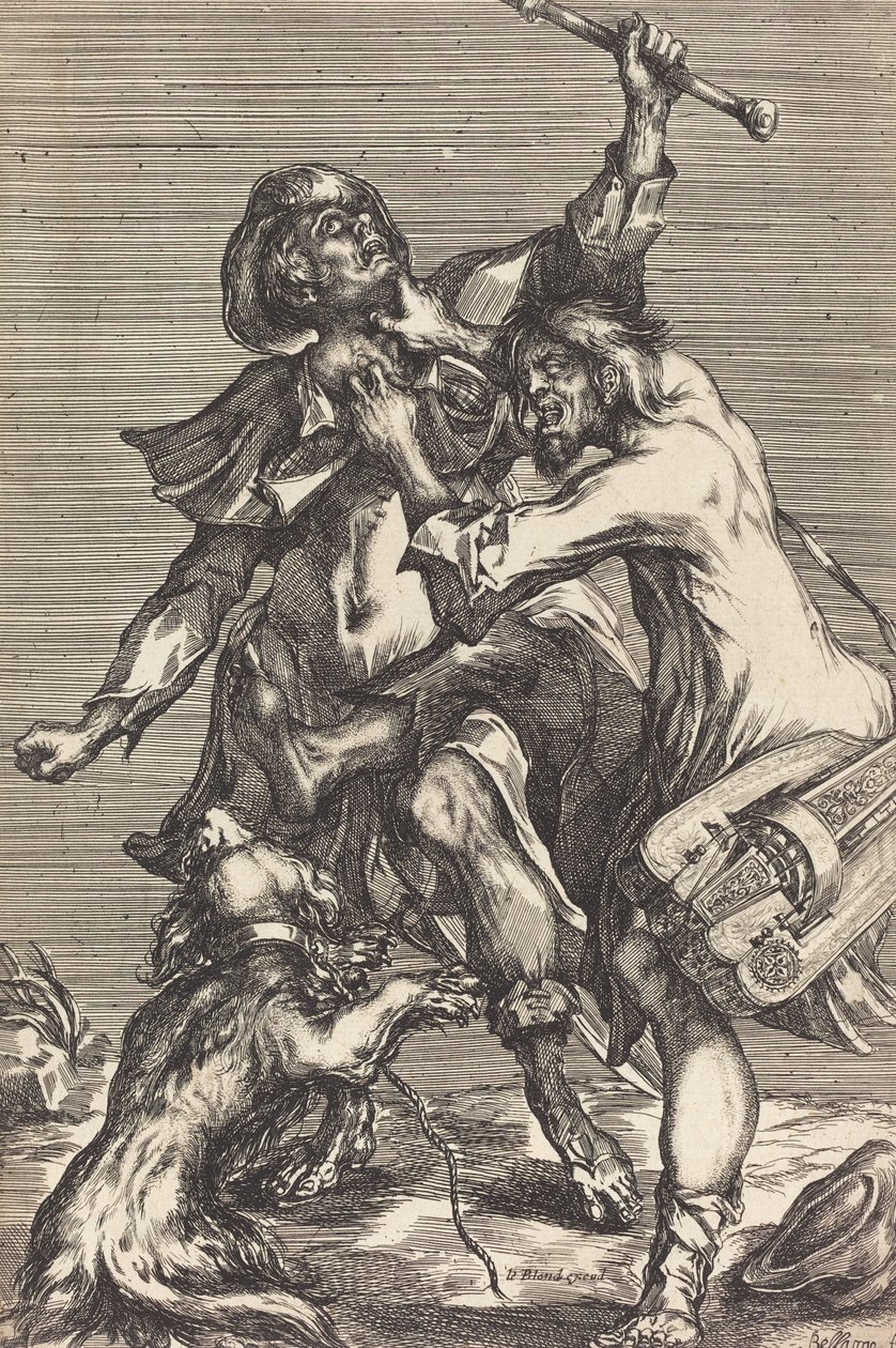 Kämpande tiggare. av Jacques Bellange