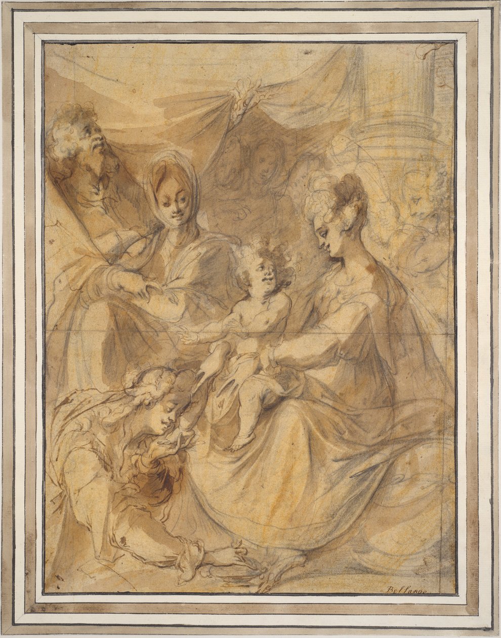 Helig familj med de heliga Anne och Maria Magdalena av Jacques Bellange