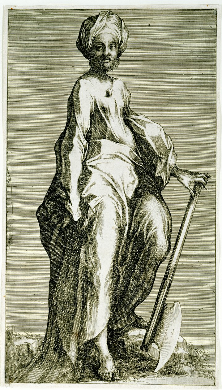 Saint Matthias, ca 1600-1616 (etsning och gravyr) av Jacques Bellange
