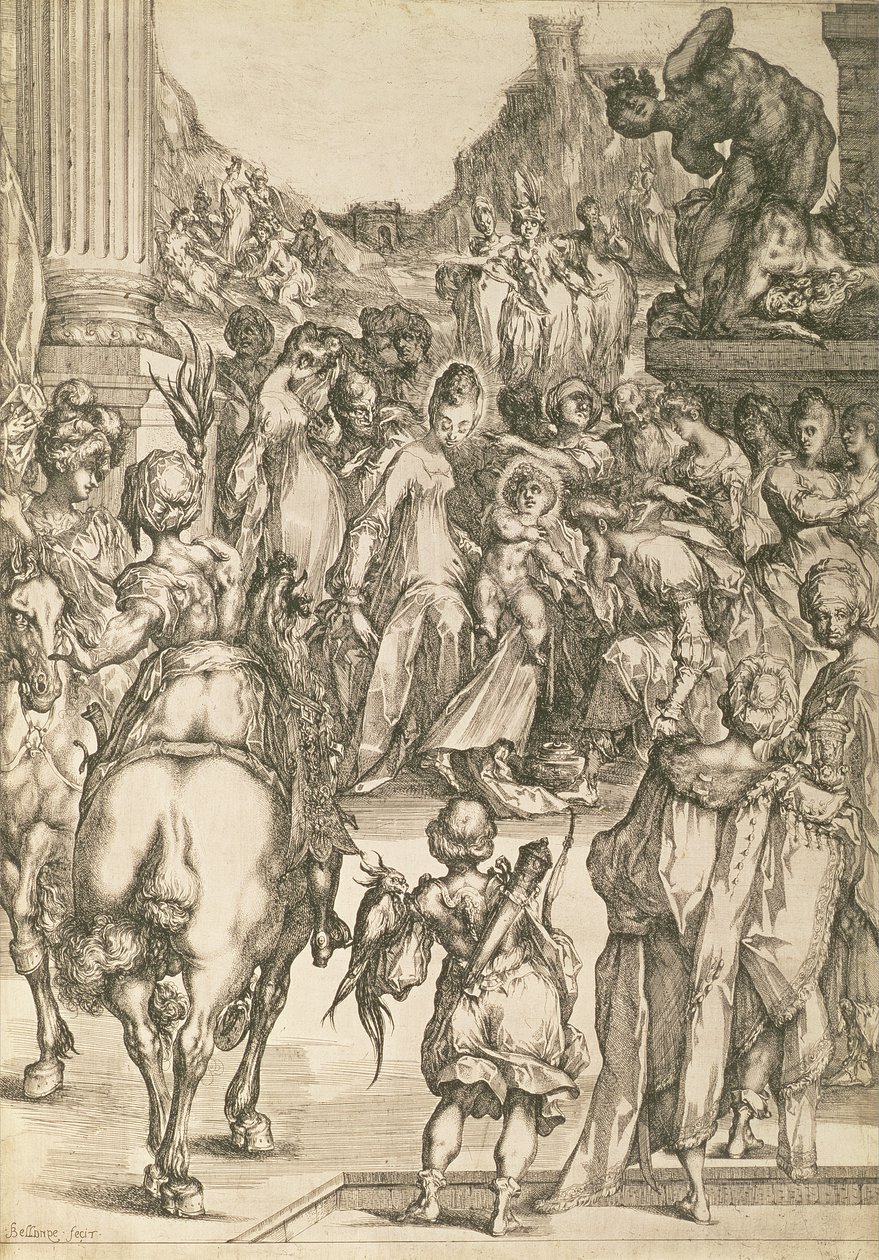 The Adoration of the Magi (etsning) av Jacques Bellange
