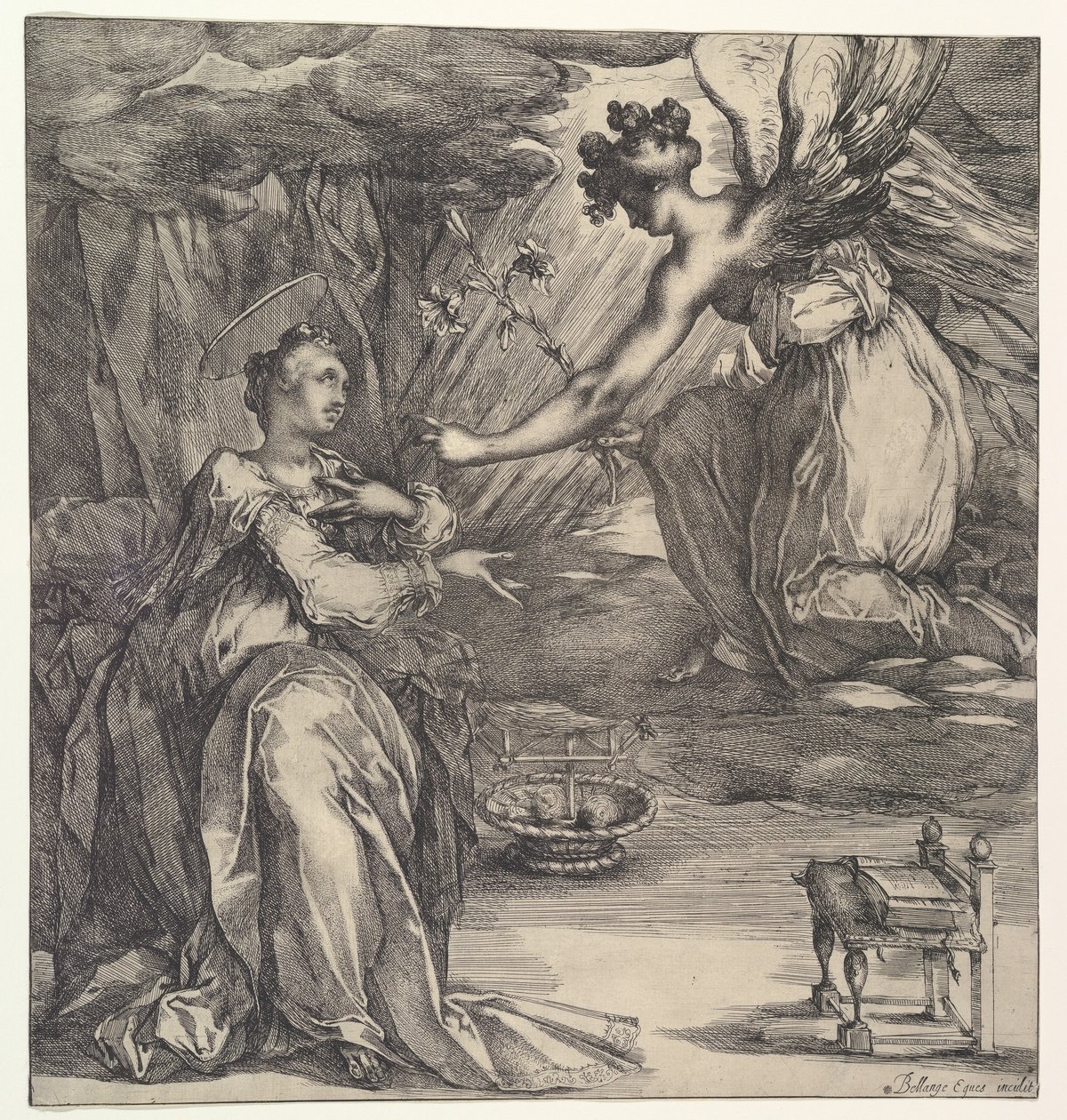 Bebådelsen. av Jacques Bellange