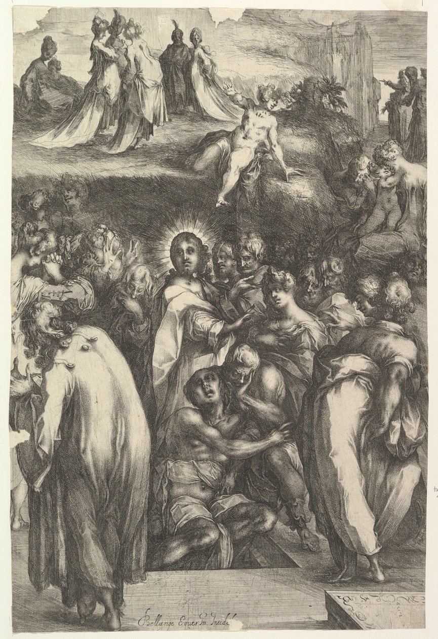 Lazarus uppståndelse, 1595-1616. av Jacques Bellange