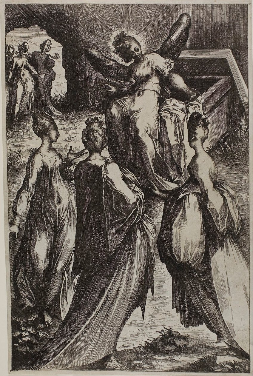 De tre Maria vid graven med ängeln av Jacques Bellange