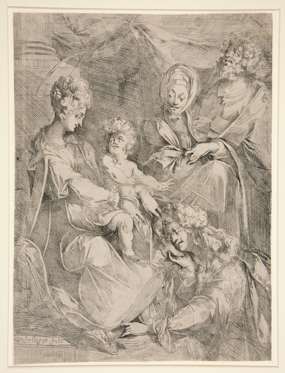 Jungfru och barn med heliga av Jacques Bellange