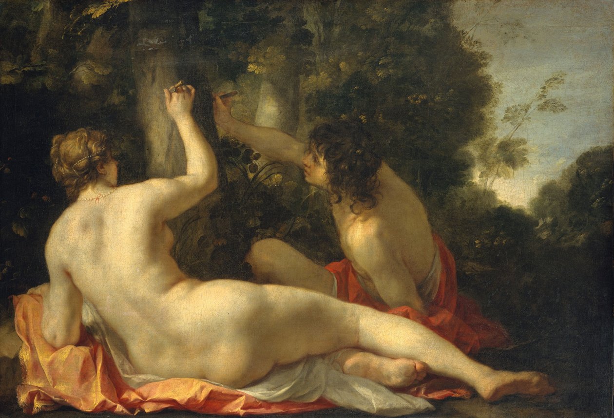 Angelica och Medoro, ca 1630 av Jacques Blanchard