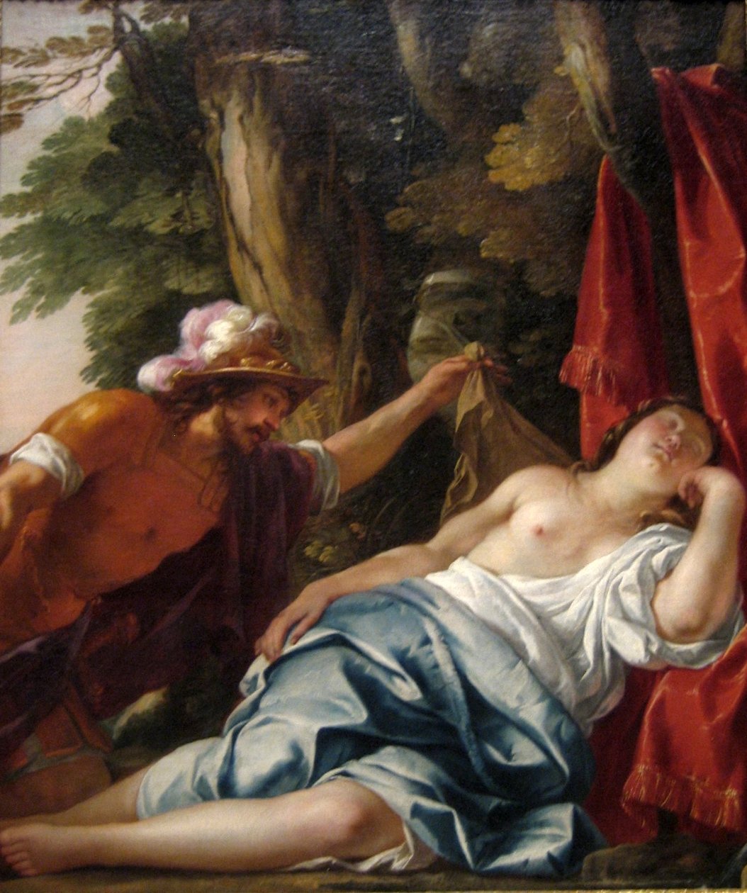 franska:  Mars et la vierge vestale Mars och den vestaliska jungfrun av Jacques Blanchard