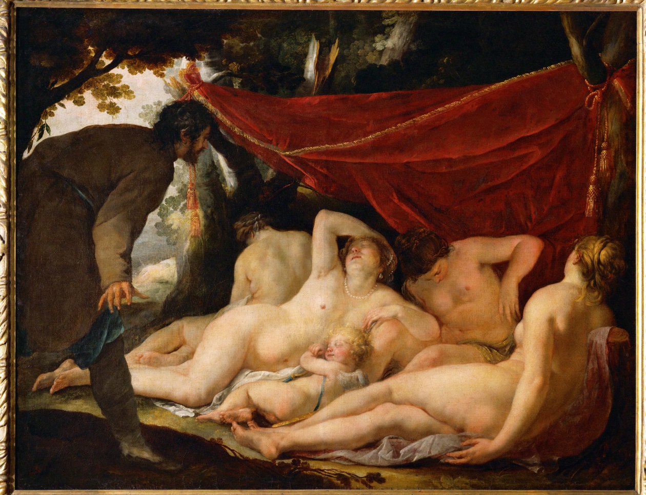 Venus och Gracerna överraskade av en dödlig ... av Jacques Blanchard