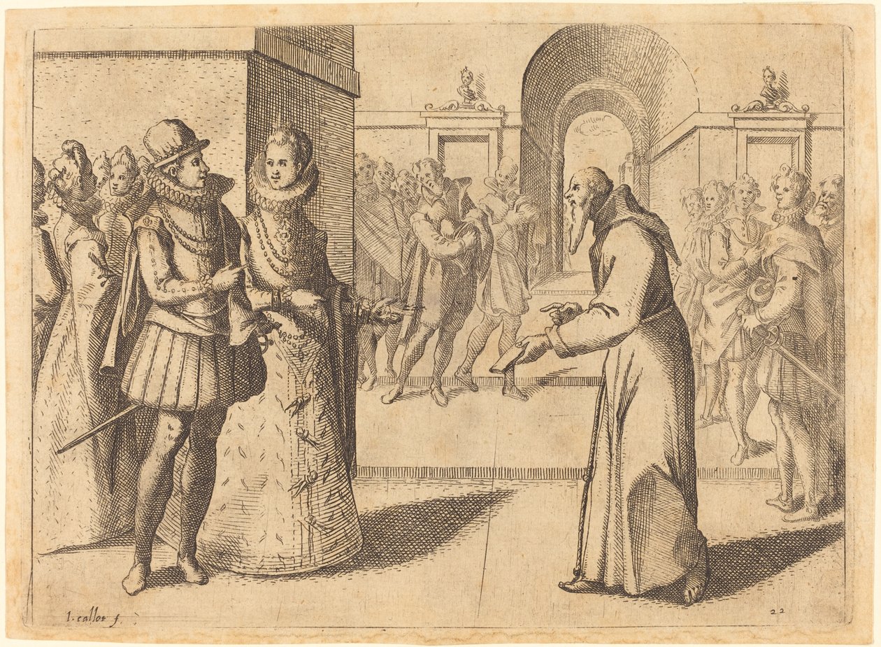 En Capucin som tackar kungen av Bayern av Jacques Callot