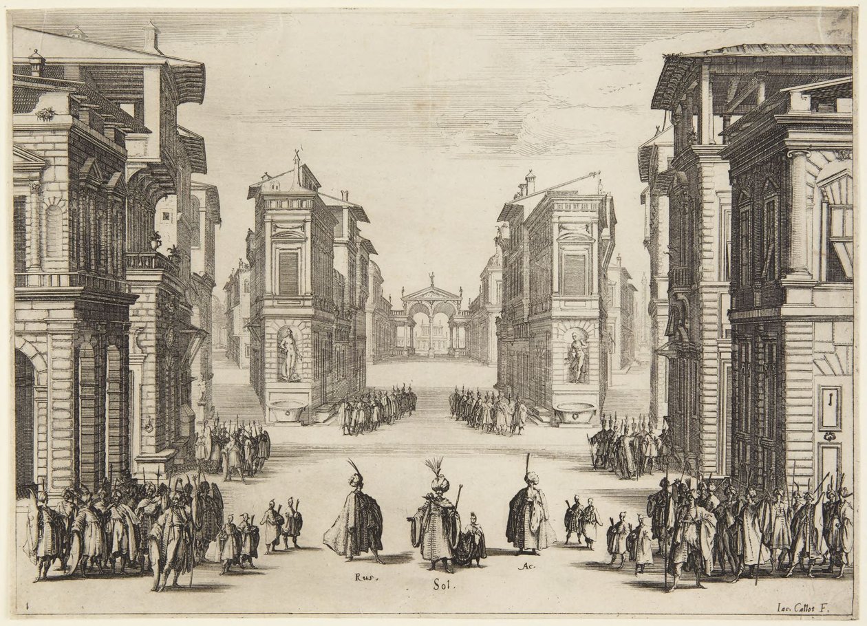 Akt 1, ur serien Soliman av Jacques Callot