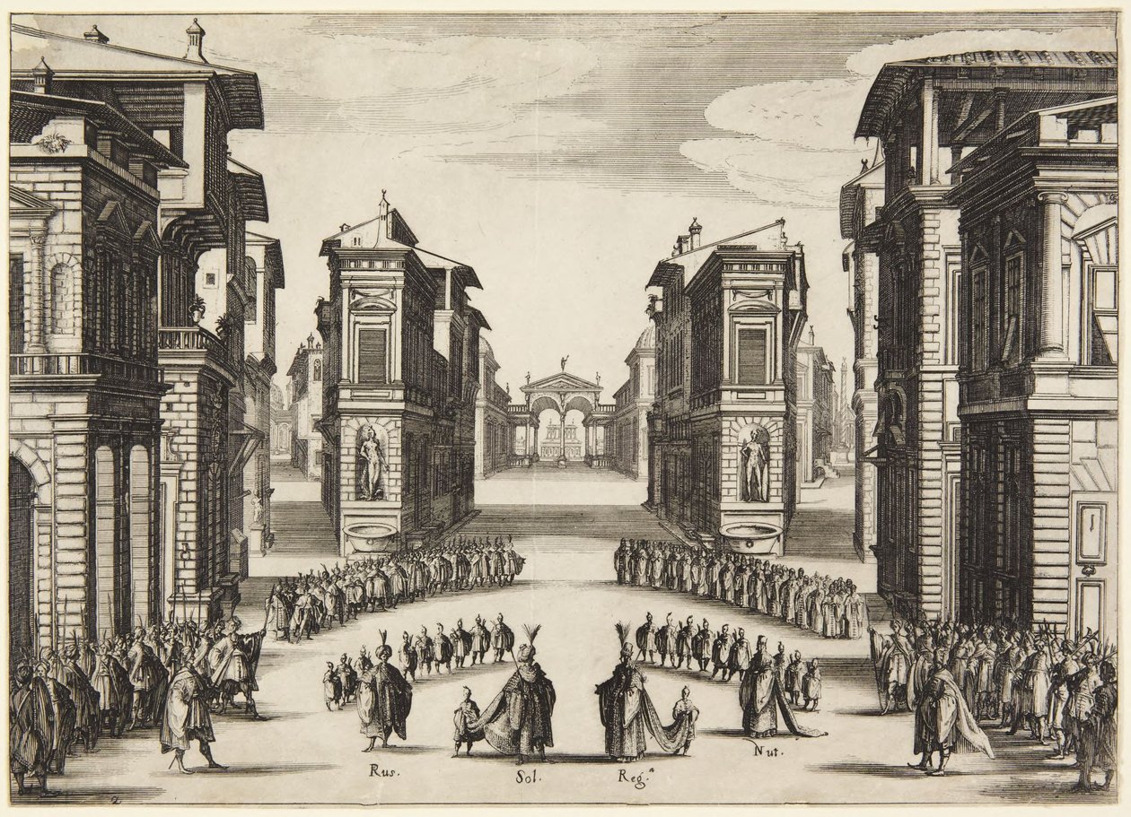 Akt 2, ur serien Soliman av Jacques Callot