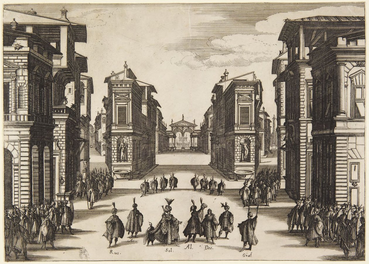 Akt 4, ur serien Soliman av Jacques Callot