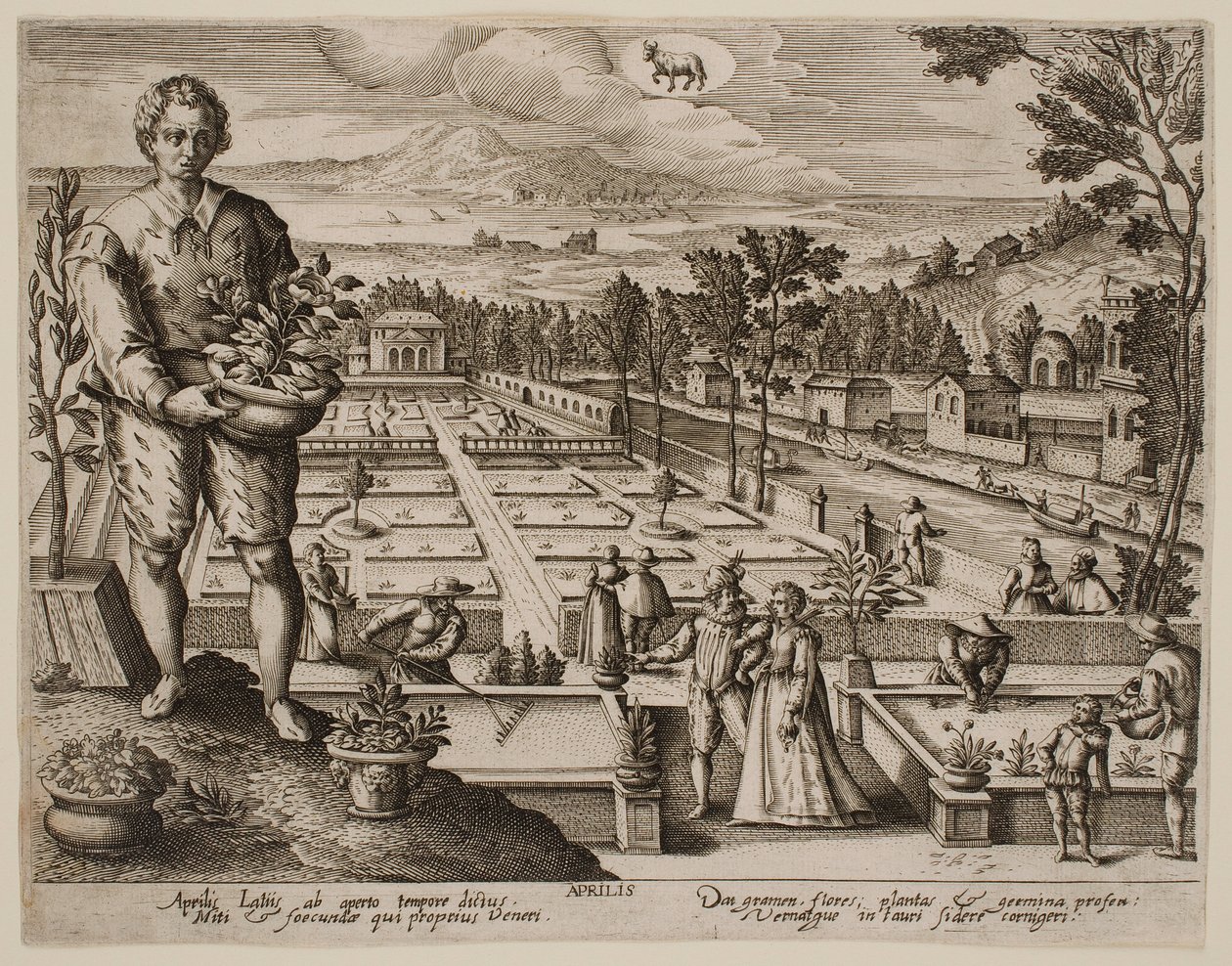 April, ur serien ”Månaderna” av Jacques Callot