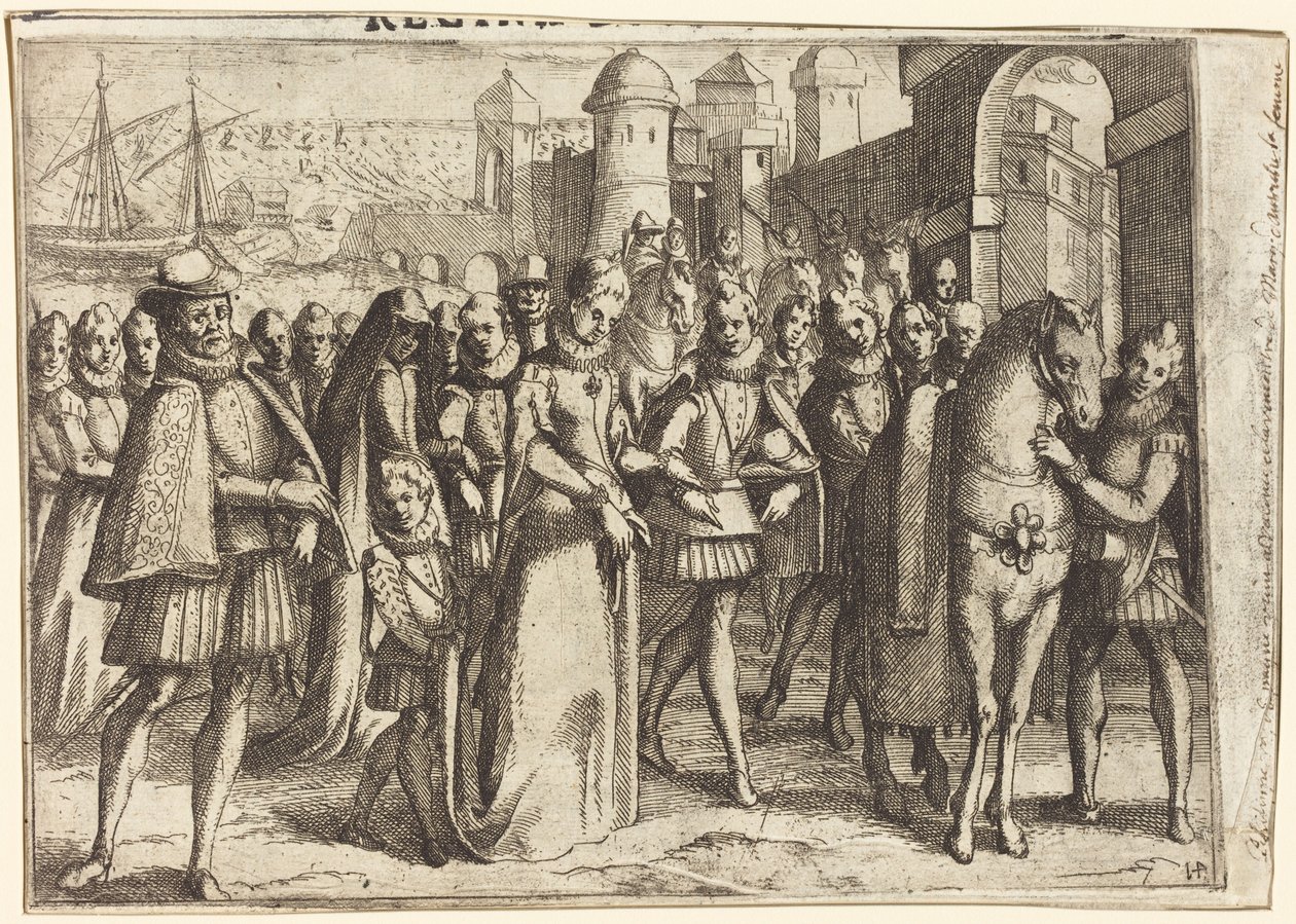 Ankomst till Valencia [framsida] av Jacques Callot