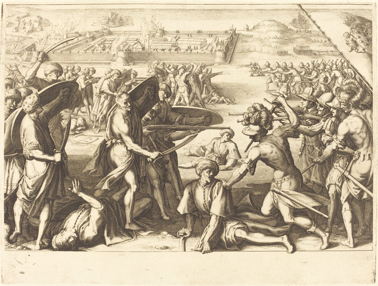 Angrepp på de yttre forten av ben av Jacques Callot